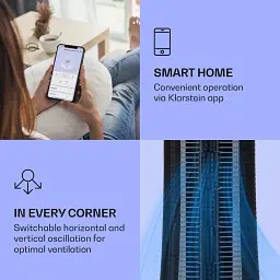 Охолоджувач повітря Klarstein Skyscraper Ice 4-в-1 Чорний розумний Wi-Fi (10040205) Б/в - мініатюра 4