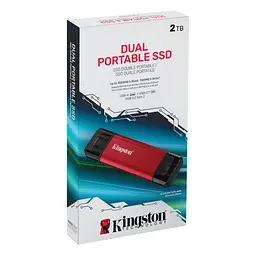 Накопичувач SSD USB Type-C 2TB Dual Portable Kingston (SPSD/2TB) - мініатюра 4