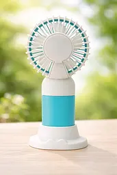 Вентилятор портативный настольный Kuromi  Mini Fan с аккумулятором и подставкой для телефона USB  - мініатюра 3