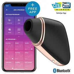 Вакуумний стимулятор клітора з вібрацією Satisfyer Love Triangle чорний - мініатюра 6