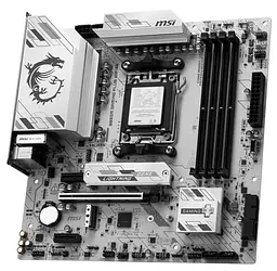 Материнська плата AM5 MSI B850M GAMING PLUS WIFI6E, B850, 4xDDR5, Int.Video (CPU), 4xSATA3, 2xM.2, 1xPCI-E 4.0 x16, 2xPCI-E 3.0 x1, ALC897, 8125D 2.5G, WiFi 6E, Bluetooth 5.3, 11xUSB 3.2 / 4xUSB 2.0, HDMI/DP, MicroATX - мініатюра 3