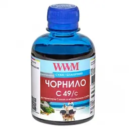 Чорнило WWM GI-490C для Canon Pixma G1400/2400/3400 200г Cyan водорозчинне (C49/C)