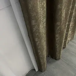 Жакардові штори кавового кольору 2шт. 150х270 з білим шифоновим тюлем 400х270, на тасьмі ALBO pbe0052674 - мініатюра 3