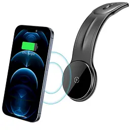 Автотримач для телефона з БЗП ACEFAST D21 Velcro in-car wireless charging holder Black (6974316282907) - мініатюра 7