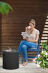 Стіл-бар Keter Cool Stool пластик антрацит - мініатюра 5