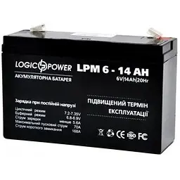 Батарея до ДБЖ LogicPower LPM 6В 14 Ач (4160)
