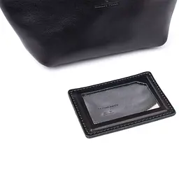Жіноча косметичка зі шкіри Amelin Grande Pelle 11302 чорна - мініатюра 5