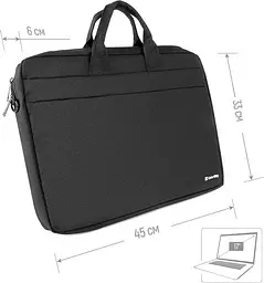 Сумка для ноутбука ColorWay 17.3" Modern Black (CW-LBM173-BK) - мініатюра 2
