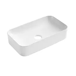 Умивальник Qtap Tern накладний прямокутний 605x350x140 мм White + донний клапан PU02, Білий - мініатюра 3