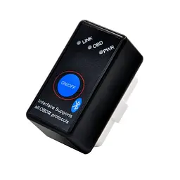 Сканер для діагностики автомобіля OBD2 ELM327 BT Black (AV186)