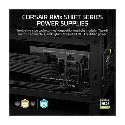 Блок живлення Corsair 750W RM750x Shift ATX 3.1 (CP-9020298-EU) - мініатюра 5