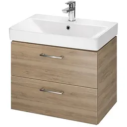 Тумба з умивальником Cersanit Lara Mille Slim 60 горіх S801-360