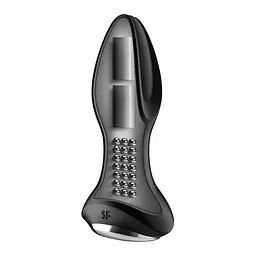 Металлическая анальная пробка Лисий хвост Alive Black And White Fox Tail L, 9х3.9 см - миниатюра 3