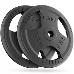 Диск металевий 4FIZJO 2 x 2.5 кг 26 мм Black (P-5905973401364)