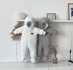 Демісезонний комбінезон для новонароджених "Marshmelloy" зріст 80 см Kid's Fantasy Молочний - мініатюра 4
