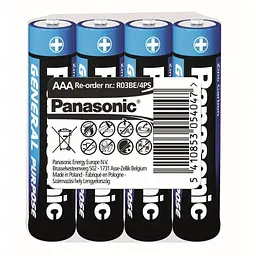 Батарейка PANASONIC AAA R03 General Purpose (5410853060420)