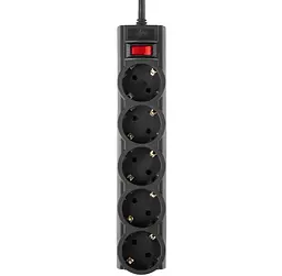 Мережевий фільтр-подовжувач LogicPower LPX5 2m Black - мініатюра 2