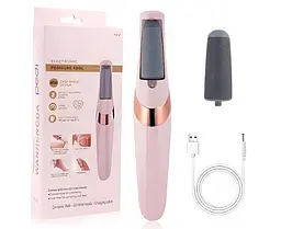 Пемза електрична Flawless Pedi RD-9021 для видалення мозолів та чистки п'ят  акумуляторна Рожевий
