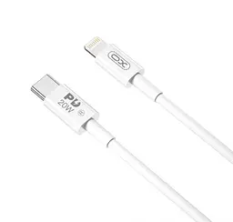 USB Кабель XO NB-Q189A Type-C-Lightning PD 20W 2.4A 1.0m Білий