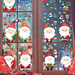 Набір новорічних наклейок на вікно Happy New Year 7 14576 20×30 см 9 аркушів
