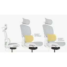 Крісло Mealux S202 Air Grey (HF-S202 M/G) - мініатюра 4