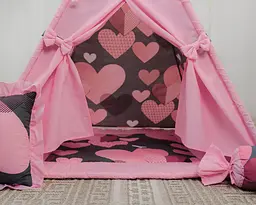 Вігвам для дівчинки з сердечками рожевий Love me - мініатюра 4
