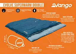 Спальний мішок Vango Evolve Superwarm Double/+2°C Moroccan Blue Twin (SBREVOLVEM23S68) - мініатюра 9