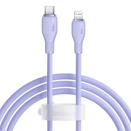 PD кабель Baseus Pudding Series Fast Charging Cable Type-C to iP 20W 1.2m фіолетовий P10355701511-00