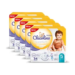 Підгузки Chicolino Super Soft Розмір 5 (12-17 кг) 34 шт, 4 Упаковки (4823098414667) - мініатюра 8