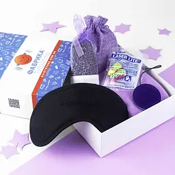 Подарунковий набір Multibrand Спокій, тільки спокій" - Маска для сну Hoowolife + Беруші + Навушники для сну + Мило ручної роботи + Подушечка з лавандою (1040-02)" - мініатюра 4