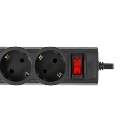 Мережевий фільтр-подовжувач LogicPower PPREMIUM LPX5 Black, 5 розеток, 3 м, 3520 Вт - мініатюра 4