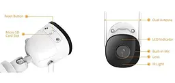 IP-камера IMOU Bullet 3C 3МП (IPC-S3EP-3M0WE) - мініатюра 6