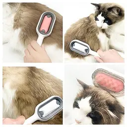 Щітка для тварин Pet Gravity Pet Grooming Comb 4в1 для сухого та вологого вичісування собак та котів рожевий - мініатюра 8