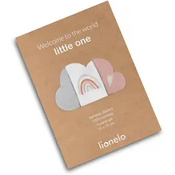 Багаторазова пелюшка Lionelo Bamboo Set Rainbow, 70х70 см, 3 шт., сіра/біла/пудрова (LO-RAINBOW BAMBOO BOX MULTICOLOR) - мініатюра 2