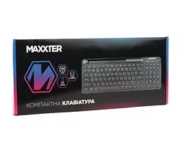 Клавіатура KB-01B-UA, Black, USB, 100 кнопок Maxxter teh0028274 - мініатюра 3
