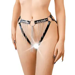 Сексуальні гартери-трусики Art of Sex - Xena з ланцюгами, L-2XL