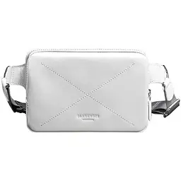 Шкіряна жіноча поясна сумка Dropbag Mini біла