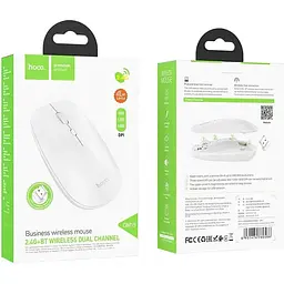 Миша HOCO GM15 Art dual-mode business wireless mouse 2 режимна BT5.0 та 2.4G біла - мініатюра 4