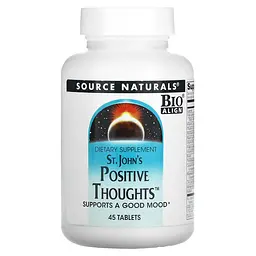 Підтримка нервової системи (звіробій), St. John's Positive Thoughts, 45 таблеток Source Naturals vit0002762