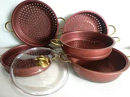 Мантоварка-пароварка з антипригарним покриттям O.M.S. Collection 6091 C-28 см 5,8 л Red - мініатюра 8