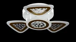 Люстра стельова LED Splendid Ray LK39866/3+1, 120W, білий та золотий, сучасний стиль з пультом та димером