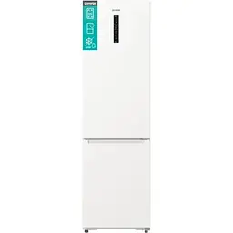 Холодильник Gorenje з нижн. мороз. камерою, 203х66х60см, 2 двері, 283(130) л, А+, Total NF, Зона св-ті, Інвертор, Зовн. Дисп, Wi-Fi, білий