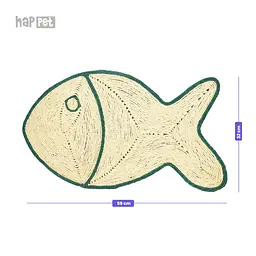 Happet Кігтеточка-килимок-рибка, сизаль, 60 см (K073) - мініатюра 2