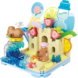 Конструктор JAKI Відпочинок капібар На пляжі (GK002)