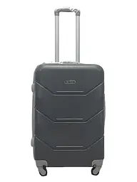 Валіза середня M пластикова Carbon 147C 80л Сірий