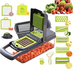 Овочерізка-подрібнювач Veggie Slicer 14 в 1 ситечко для яєць і ніж для чищення овочів KA-808 - мініатюра 2