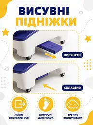 Дитячий толокар біговел каталка з EVA-колесами та висувними підніжками білий з синім (49676140) - мініатюра 5