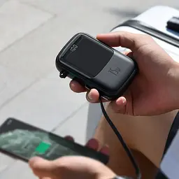 Портативна батарея Powerbank Baseus Q-Pow Digital Display With Lightning Cable 10000 mAh PPQD-B01 Black - мініатюра 6