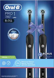Подарунковий набір Oral-B Електрична зубна щітка Pro 1, чорний - мініатюра 3