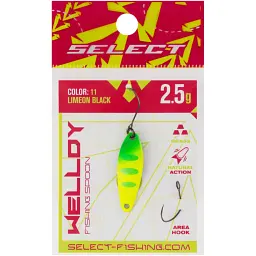 Блешня Select Welldy 2.5g 31mm #11 LimeON Black - мініатюра 2